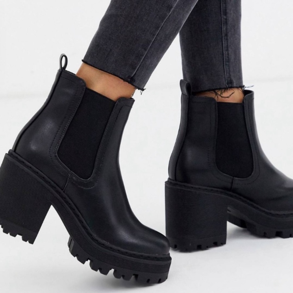 ASOS Public Desire “Fuzzy” ankle boots